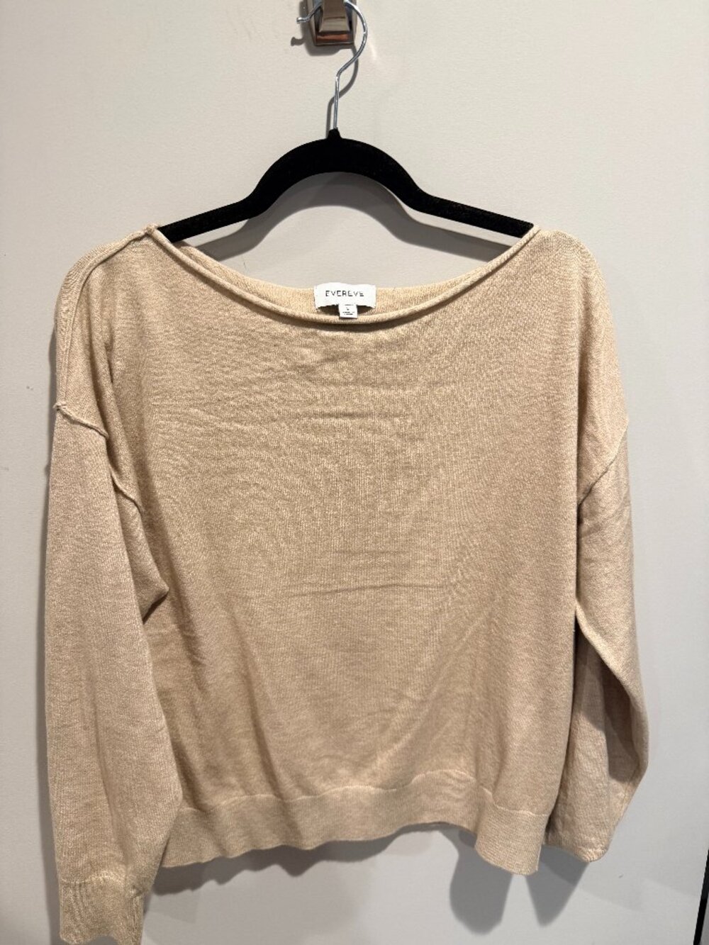 Tan Boatneck Sweater